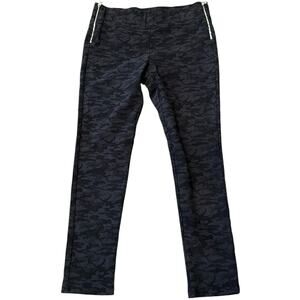 Drew ANTHROPOLOGIE Melanie Side Zipper Skinny Pant Black Camo Size L